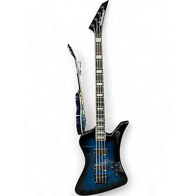 Used Jackson JS Series Kelly Bird JS3Q TRANSPARENT BLUE Electric Bass Guitar
