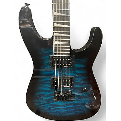 Used Jackson JS20 DINKY TRANSPARENT BLUE Solid Body Electric Guitar
