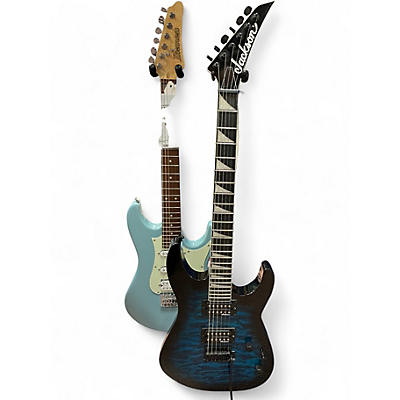 Used Jackson JS20 DKQ 2PT  Transparent Blue Solid Body Electric Guitar