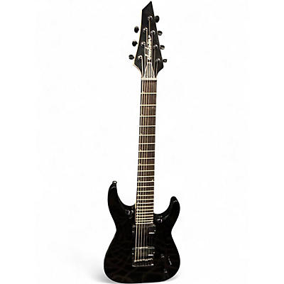 Used Jackson JS22-7 Dinky 7 String Black Solid Body Electric Guitar