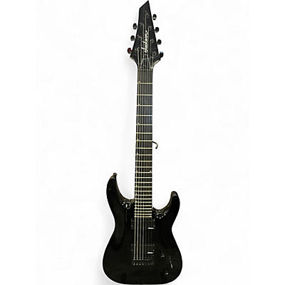 Used Jackson JS22-7 Dinky 7 String Black Solid Body Electric Guitar