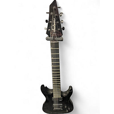Used Jackson JS22-7 Dinky 7 String Black Solid Body Electric Guitar