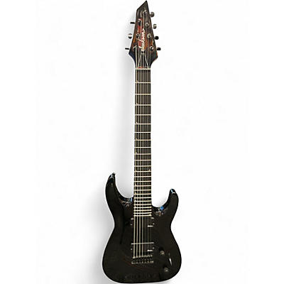 Used Jackson JS22-7 Dinky 7 String Black Solid Body Electric Guitar