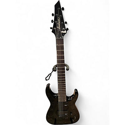 Used Jackson JS22-7 Dinky 7 String Black Solid Body Electric Guitar