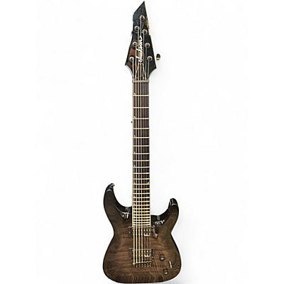 Used Jackson JS22-7QM Dinky 7 String Black Solid Body Electric Guitar