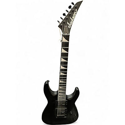 Used Jackson JS22 Dinky Black with Silver Pinstripes Solid Body Electric Guitar