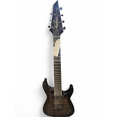 Used Jackson JS22Q-7 Trans Black Solid Body Electric Guitar