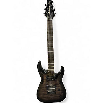 Used Jackson JS22Q7-DKA Trans Black Solid Body Electric Guitar