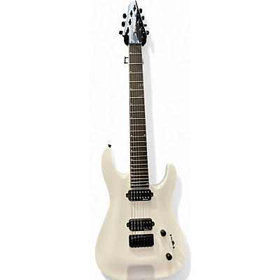 Jackson Used Jackson JS32-7 Dinky DKA 7 String Arctic White Solid Body Electric Guitar