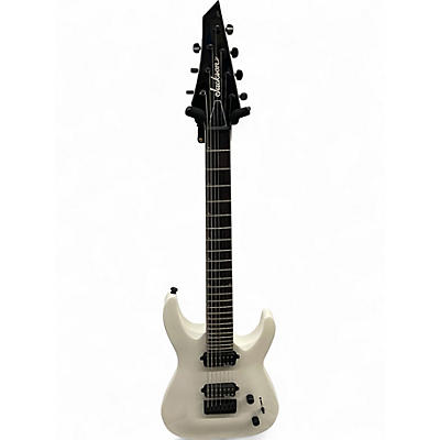 Used Jackson JS32-7 Dinky DKA 7 String Snow White Solid Body Electric Guitar