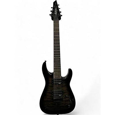 Jackson Used Jackson JS32-7 Dinky DKA 7 String Trans Black Solid Body Electric Guitar