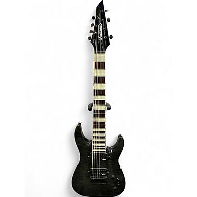 Used Jackson JS32-8 Dinky DKA 8 String Trans Black Solid Body Electric Guitar