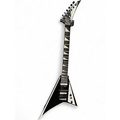 Used Jackson JS32 BLACK WITH WHITE BEVEL Solid Body Electric Guitar