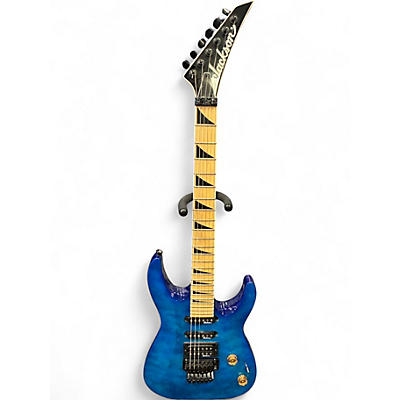 Used Jackson JS32 Dinky Trans Blue Quilt Solid Body Electric Guitar