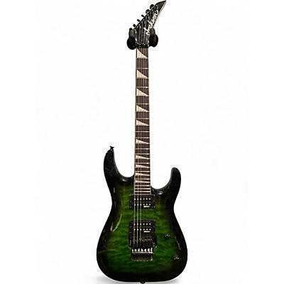 Used Jackson JS32 Dinky Transparent Green Burst Solid Body Electric Guitar