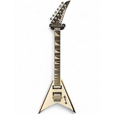 Used Jackson JS32 King V White with Black Bevels Solid Body Electric Guitar