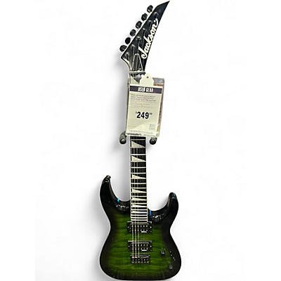 Used Jackson JS32Q DKA HT Dinky TRANS GREEN BURST Solid Body Electric Guitar