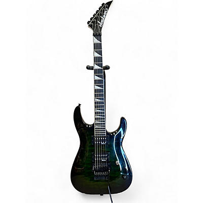 Used Jackson JS32Q Dinky TRANSPARENT GREEN BURST Solid Body Electric Guitar