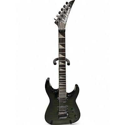 Used Jackson JS32Q Dinky Trans Green BURST Solid Body Electric Guitar