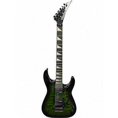 Used Jackson JS32Q Dinky transparent green burst Solid Body Electric Guitar