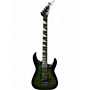 Used Jackson JS32Q Dinky transparent green burst Solid Body Electric Guitar transparent green burst