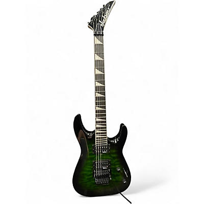 Used Jackson JS32Q TRANSPARENT GREEN Solid Body Electric Guitar