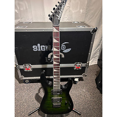 Jackson Used Jackson JS32Q Transparent Green Burst Solid Body Electric Guitar