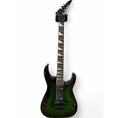 Used Jackson JS32Q Transparent Green Burst Solid Body Electric Guitar