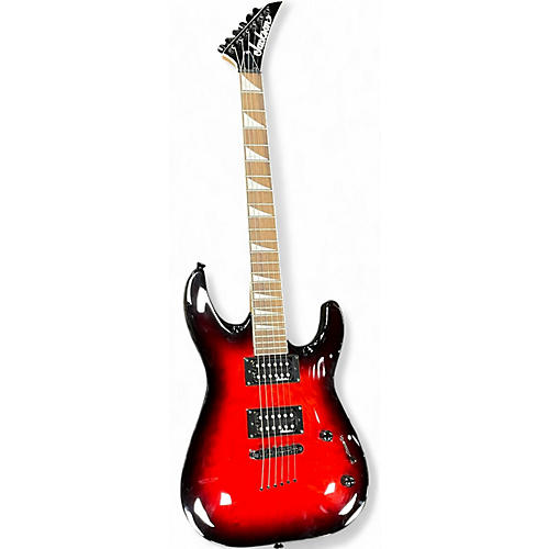 Jackson Used Jackson JS32TQ Dinky Crimson Red Burst Solid Body Electric Guitar Crimson Red Burst