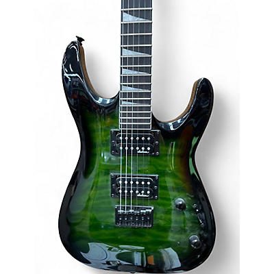 Used Jackson JS32TQ Dinky Transparent Green Burst Solid Body Electric Guitar