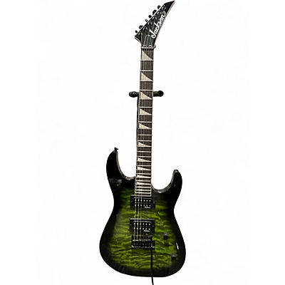 Used Jackson JS32TQ Dinky Transparent Green Burst Solid Body Electric Guitar