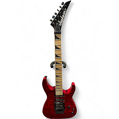 Used Jackson JS34Q DKA-M Dinky Archtop Transparent Red Solid Body Electric Guitar