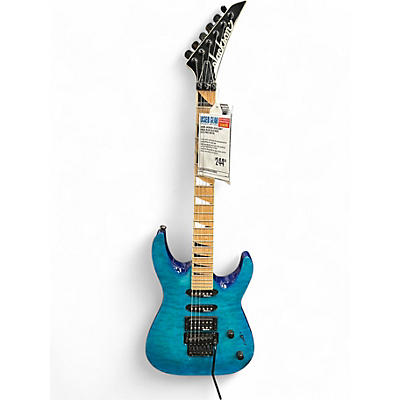 Used Jackson JS34Q Dinky AQUA BLUE Solid Body Electric Guitar