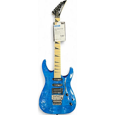 Used Jackson JS34Q Dinky Blue Solid Body Electric Guitar