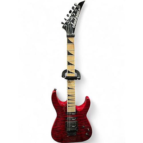Used Jackson JS34Q Dinky Crimson Red Trans Solid Body Electric Guitar Crimson Red Trans