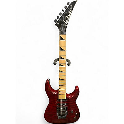 Used Jackson JS34Q Dinky Crimson Red Trans Solid Body Electric Guitar