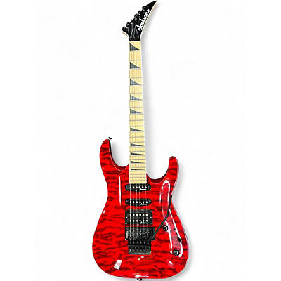Used Jackson JS34Q Dinky Crimson Red Trans Solid Body Electric Guitar