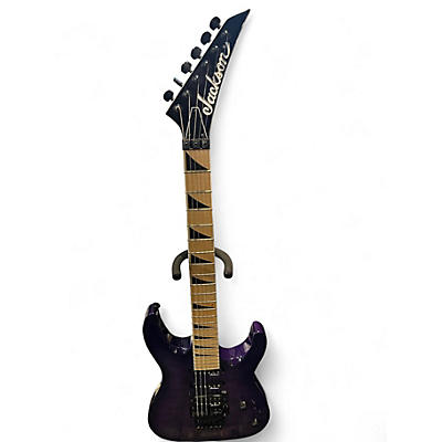 Used Jackson JS34Q Dinky DKAM Transparent Purple Solid Body Electric Guitar