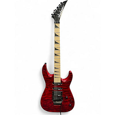 Used Jackson JS34Q Dinky DKAM Transparent Red Solid Body Electric Guitar