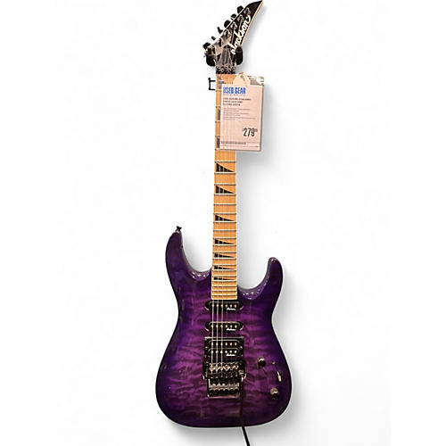 Used Jackson JS34Q Dinky Purple Solid Body Electric Guitar Purple