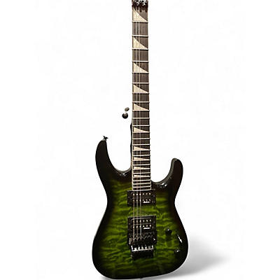 Used Jackson JS34Q Dinky TRANSPARENT GREEN BURST Solid Body Electric Guitar