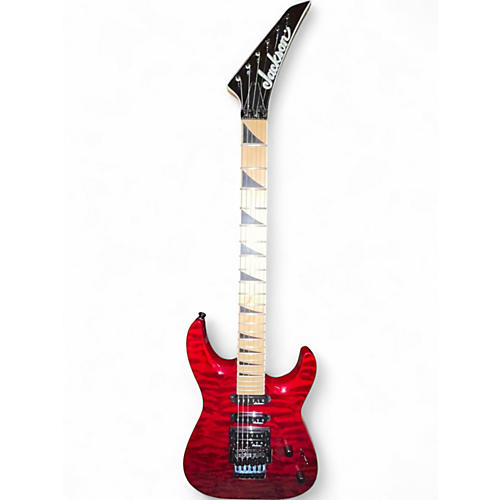 Used Jackson JS34Q Dinky TRANSPARENT RED Solid Body Electric Guitar TRANSPARENT RED