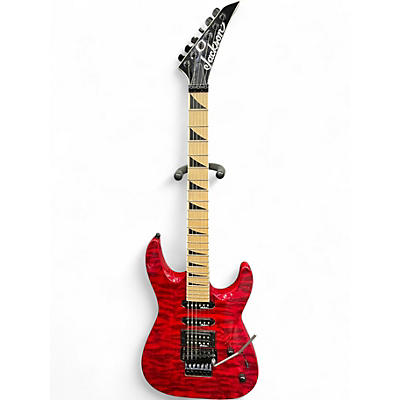 Used Jackson JS34Q Dinky TRANSPARENT RED Solid Body Electric Guitar