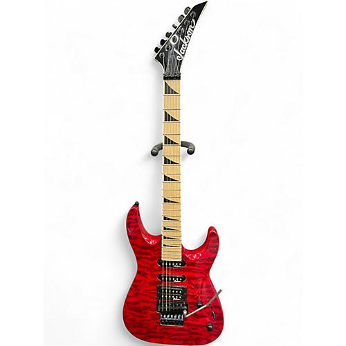 Used Jackson JS34Q Dinky TRANSPARENT RED Solid Body Electric Guitar TRANSPARENT RED