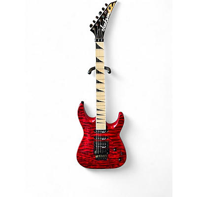 Used Jackson JS34Q Dinky TRANSPARENT RED Solid Body Electric Guitar