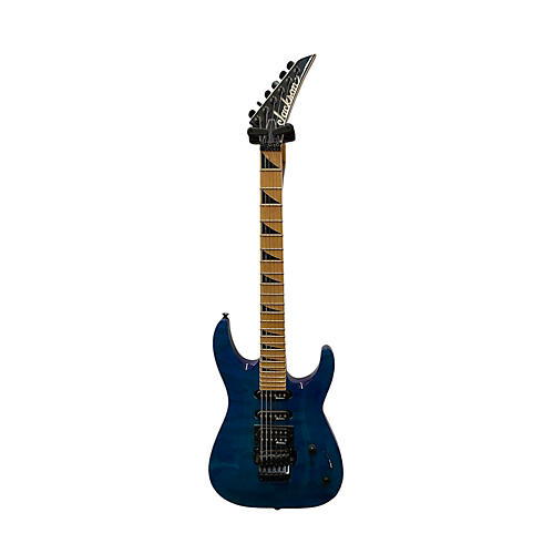 Jackson Used Jackson JS34Q Dinky Trans Blue Solid Body Electric Guitar Trans Blue