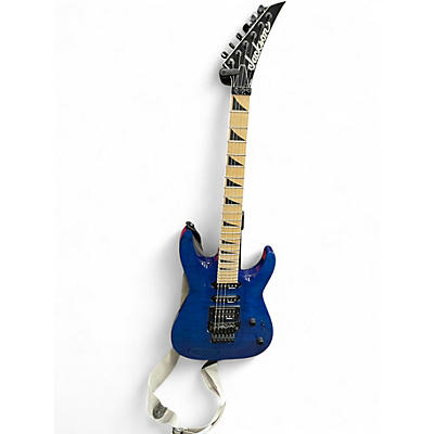Used Jackson JS34Q Dinky Trans Blue Solid Body Electric Guitar