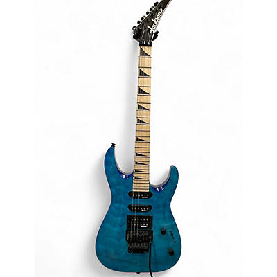 Used Jackson JS34Q Dinky Trans Blue Solid Body Electric Guitar