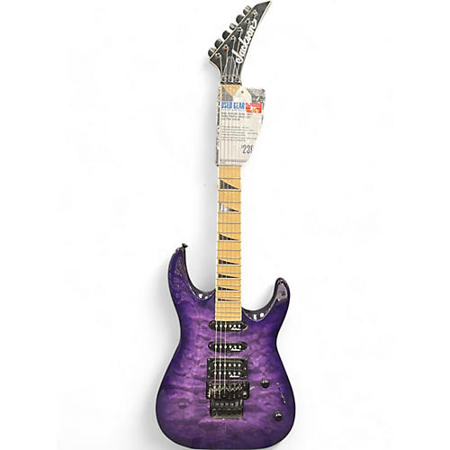 Jackson Used Jackson JS34Q Dinky Trans Purple Solid Body Electric Guitar Trans Purple