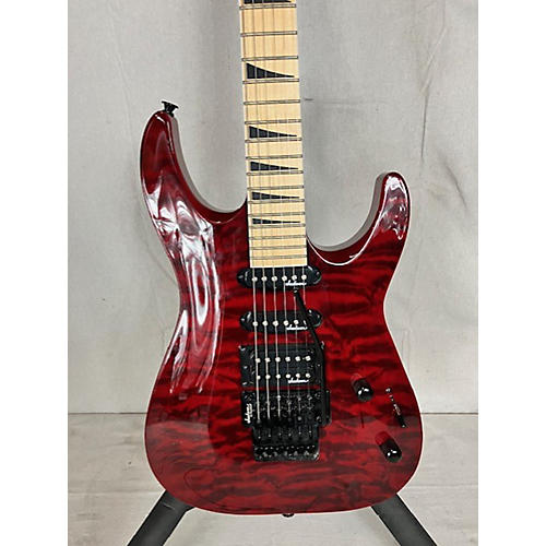 Jackson Used Jackson JS34Q Dinky Trans Red Solid Body Electric Guitar Trans Red